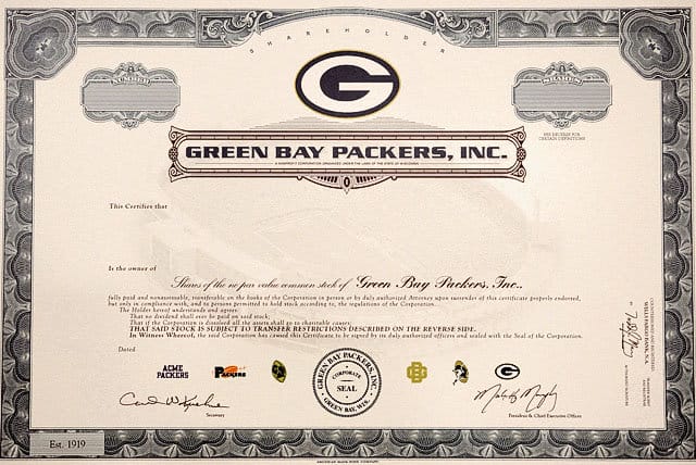 Green Bay Packers Stock